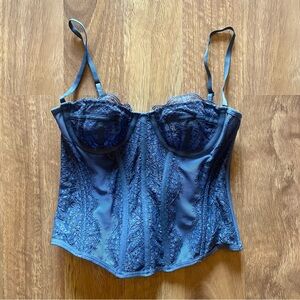 NWT Urban Outfitters Out From Under Modern Love Corset Top in Cornflower Blue
